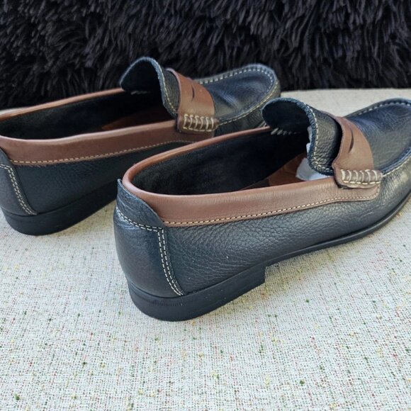 Florshiem Men Shoes Black/Brown Leather Upper Slip On Dress Shoes Size 8 - Picture 9 of 11